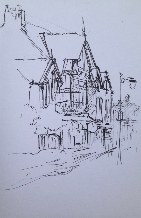Maranto's, Lark Lane (A5 pen drawing) 2015